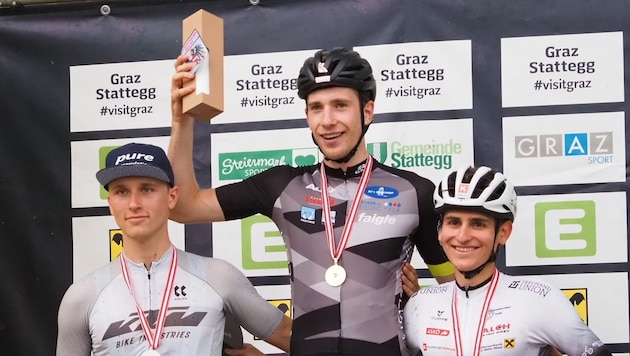 Julus Scherrer durfte in Stattegg über den U23-Titel im XCO jubeln. (Bild: zVg)