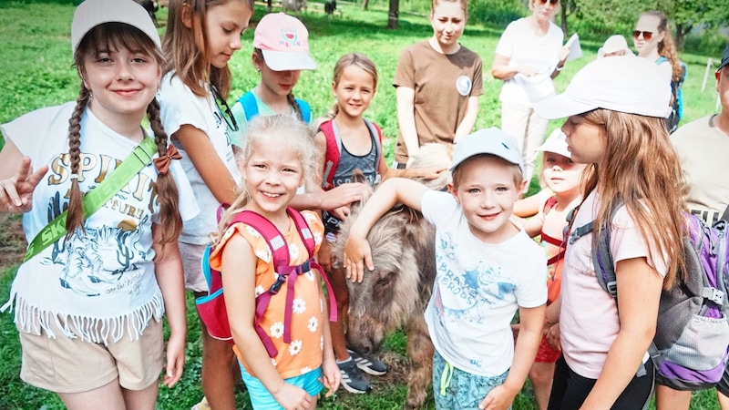 Die Kinder, die am „Sommerspaß“-Programm der Gemeinde Leoben teilnahmen, hatten sichtlich richtig viel Spaß (Bild: Pail Sepp/Sepp Pail)