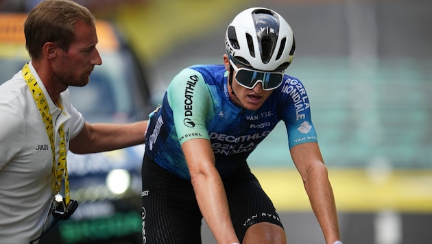 Felix Gall geht in eine harte Schlusswoche bei der Tour de France.  (Bild: AP ( via APA) Austria Presse Agentur/ASSOCIATED PRESS)