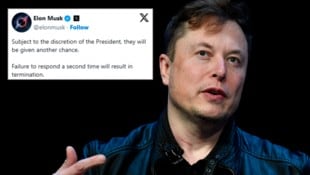 Elon Musk bleibt trotz Gegenwind dabei: Wer auf seine „Was haben Sie letzte Woche alles erledigt“-Mail nicht antwortet, dem droht die Kündigung. (Bild: Susan Walsh, twitter.com/elonmusk/Krone KREATIV)