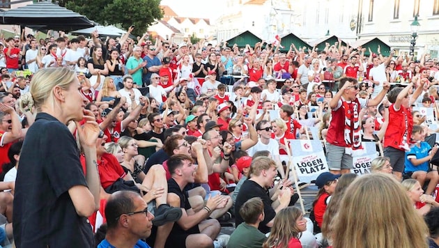 Insgesamt 10.000 Gäste wurden bei den Public Viewings in Eisenstadt gezählt. (Bild: Reinhard Judt)