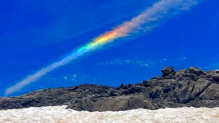 Am Himmel über Vorarlberg beobachtete ein Wanderer einen Feuerregenbogen.