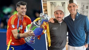 Bevor Álvaro Morata den EURO-Pokal in die Höhe stemmen durfte, kam es noch zum Treffen mit ...