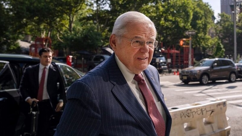 Robert Menendez am Dienstag (Bild: AFP/Adam Gray)