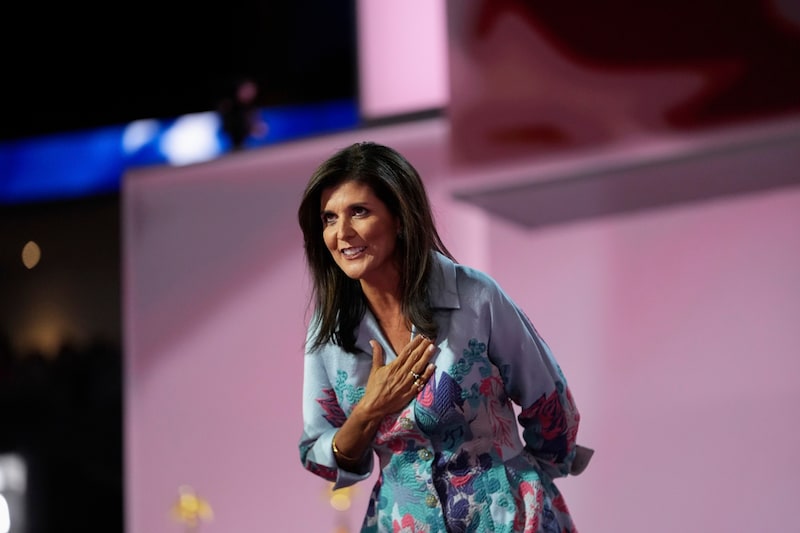 Haley expressed her support for Trump. (Bild: AP/Paul Sancya)