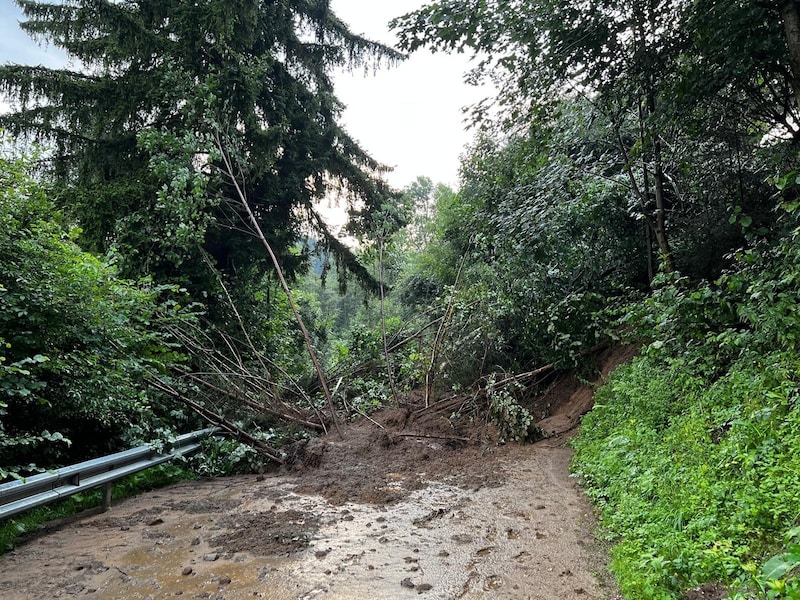 Die Lage am Mittwoch in Mautern. (Bild: APA/STEFAN RIEMELMOSER)