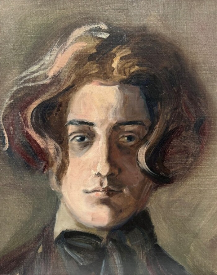 Egon Schiele, Self-portrait with long hair, 1907 