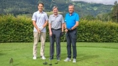 Beim Charity-Golfturnier: Niklas Schierhackl, Franz Dengg und Johann Hosp (v. li.) (Bild: Franz Oss)