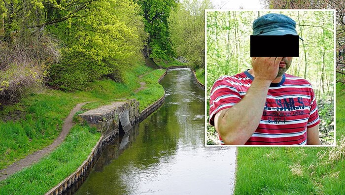 The heinous crime is said to have taken place at the Panke (large picture). The suspect (small ...