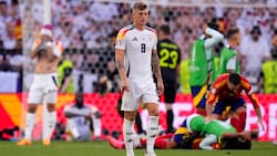 Bitteres Karriereende für Toni Kroos im EM-Viertelfinale gegen Spanien.  (Bild: AP ( via APA) Austria Presse Agentur/ASSOCIATED PRESS)