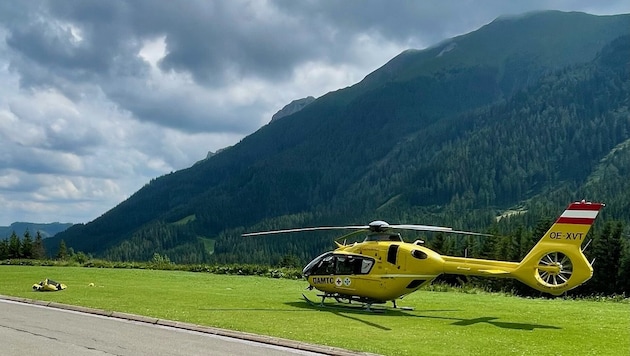 Hubschraubereinsatz: Ein 66-jähriger Paragleiter stürzte am Donnerstag ab. (Bild: Bergrettung Vordernberg)