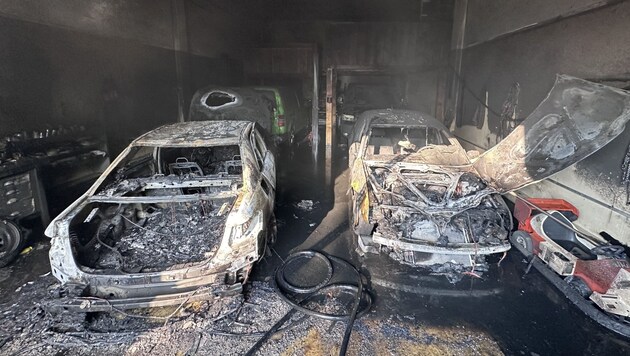 Drei Steirer konnten nur mit Mühe noch rechtzeitig aus der brennenden Werkstatt entkommen.