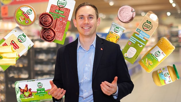 Alessandro Wolf, head of Lidl Austria, has recently reduced the price of over a hundred organic products: "Despite cost pressure, we are sacrificing margins and strengthening our sustainable range." (Bild: Krone KREATIV/Peter Tomschi,Lidl Österreich,)