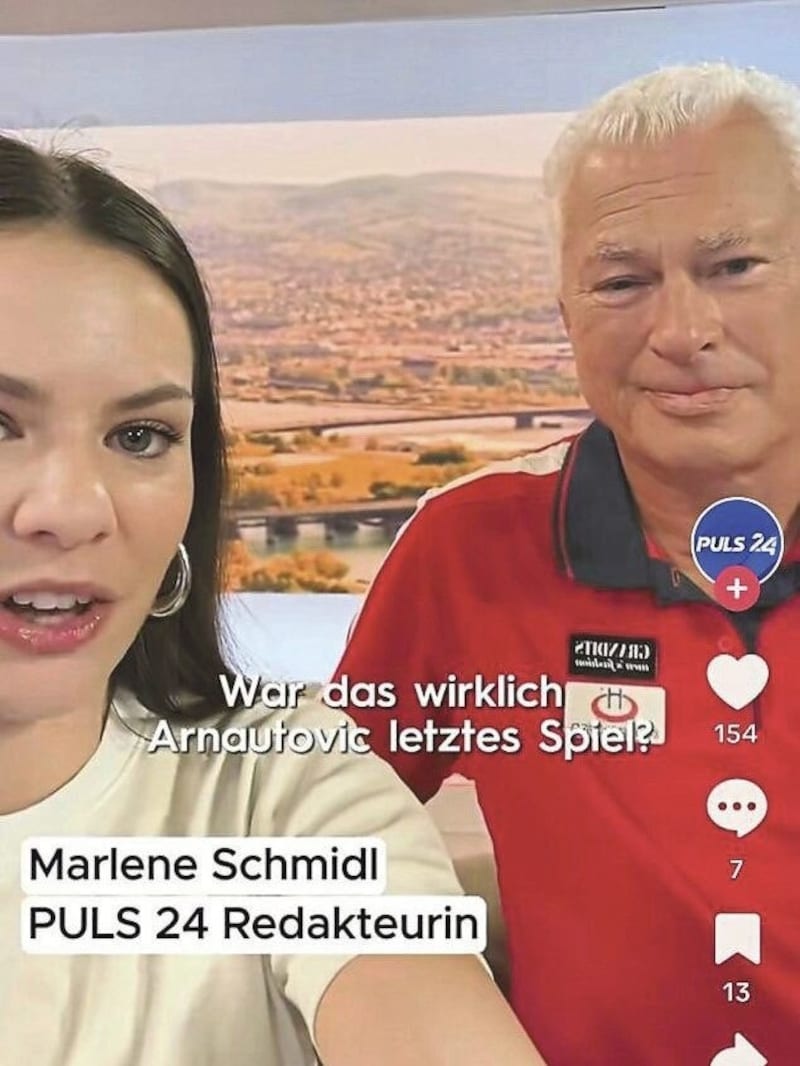 Puls24 nutzt Auftritte von Promis wie Toni Polster im Fernsehstudio. (Bild: zVg/Screenshot)