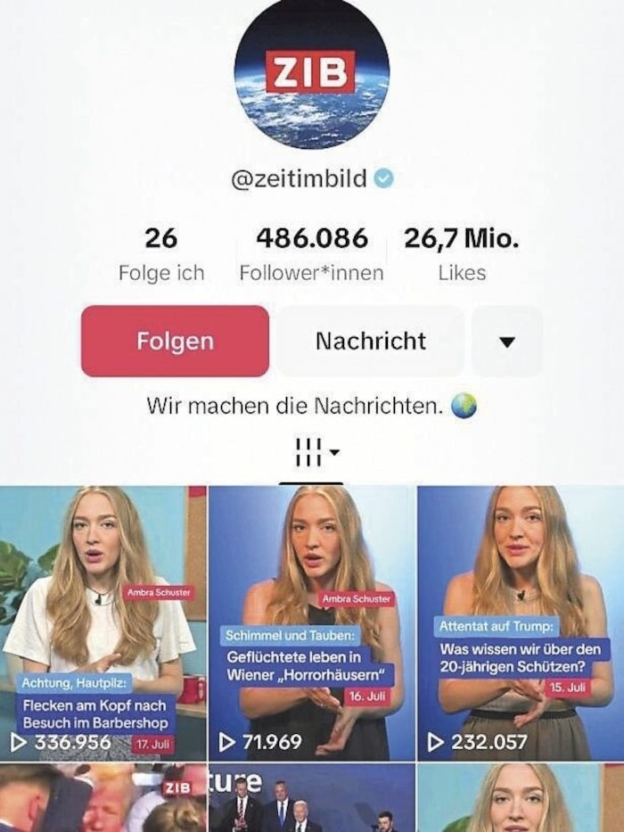 „Zeit im Bild“ postet täglich.
