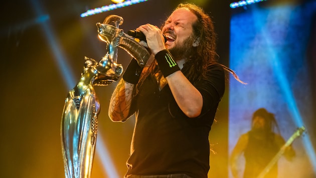 Korn-Frontmann Jonathan Davis bei seinem Auftritt im Wiener Gasometer 2016 – bald geht es in der METAstadt rund. (Bild: Andreas Graf)