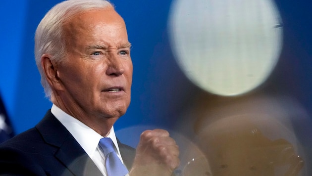 The alleged Joe Biden had called on people in the US state of New Hampshire not to vote in his Democratic Party's primary election. (Bild: AP)