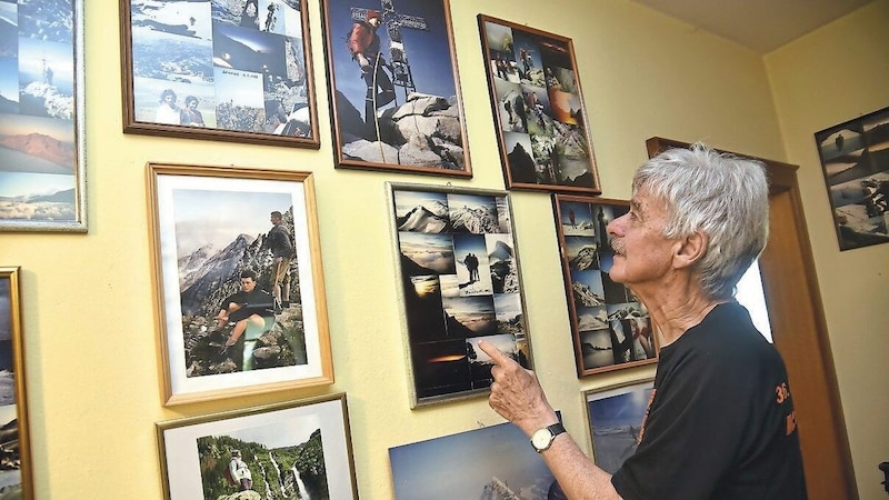 Hans Müller kann von vielen sportlichen Schmankerln aus seinem Leben berichten. Ob Skitour in der Wüste, bestiegene Sechstausender in China oder 40 selbst geschriebene Bücher (Bild: Roland Holitzky/ROLAND_HOLITZKY)