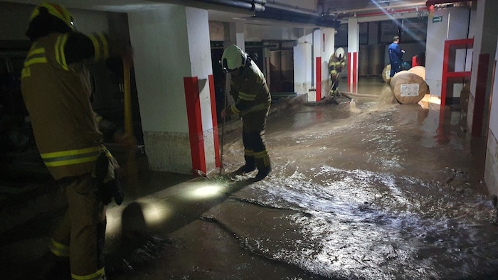Numerous cellars were flooded in Lungötz.