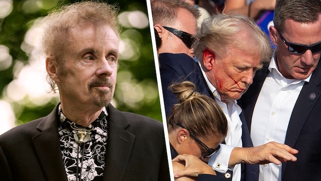 US-Schriftsteller T.C. Boyle findet, Trump sei für den Anschlag auf ihn mitverantwortlich. Biden legt er den Ausstieg aus dem Wahlkampf nahe. (Bild: Krone KREATIV/EVA MANHART AFP/Rebecca DROKE)