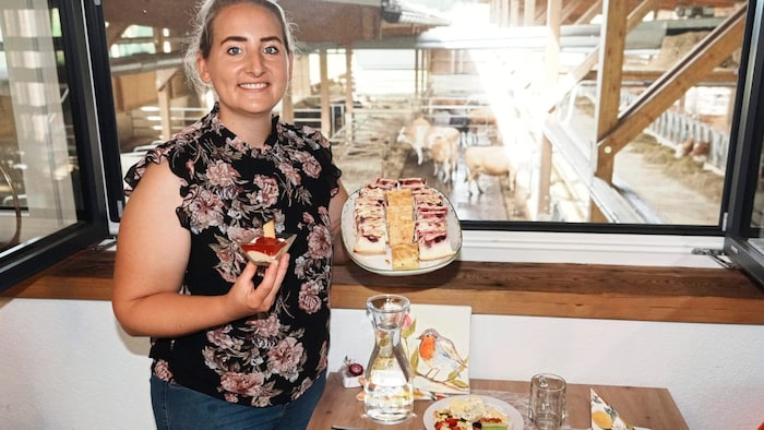 Köstliches Frühstück mit Blick auf die Produzentinnen