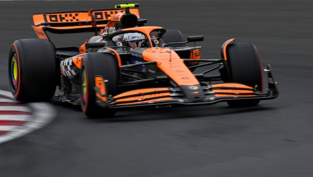 Lando Norris takes pole position for the Hungarian GP. (Bild: Copyright 2024 The Associated Press. All rights reserved)