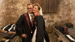 Polcanova celebrated her wedding to Peter in a Potter outfit and with detailed decorations. (Bild: Sofia Polcanova)