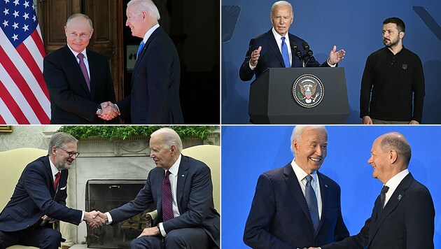 International respect was paid to Joe Biden - even if the US President had occasionally made the odd slip-up ... (Bild: AFP/AFP, AP)