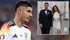 Kai Havertz hat seine Sophia geheiratet. (Bild: APA/AFP/KENZO TRIBOUILLARD, instagram.com/kaihavertz29)