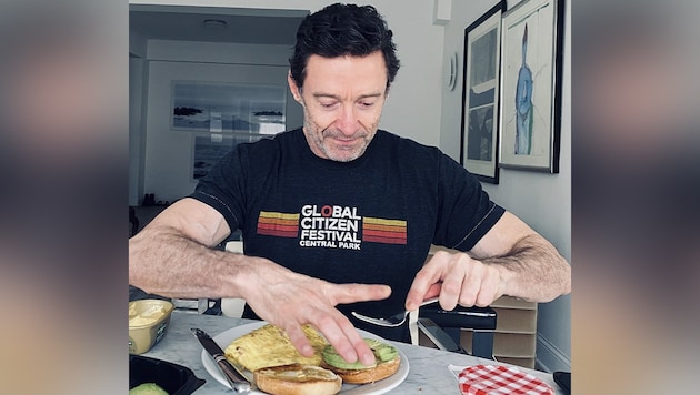 Hugh Jackman musste für seine Rolle in  „Deadpool & Wolverine“ richtig reinhauen.   (Bild: Krone KREATIV/Instagram)