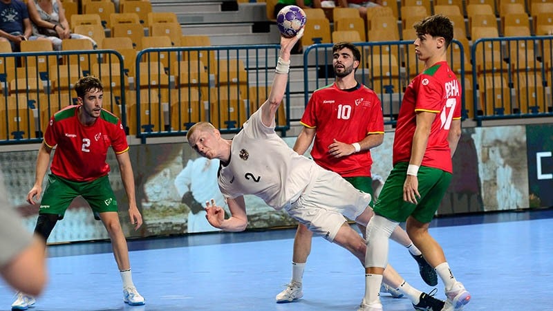 West Vienna's Clemens Meleschnig was just as strong. (Bild: Slavko Kolar/Rokometna zveza Slovenije)