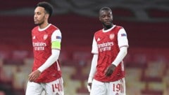 Nicolas Pepe (rechts) konnte sich bei Arsenal nicht durchsetzen.  (Bild: AFP/APA/Daniel LEAL)