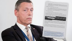 Das Justizministerium hat Dienstagfrüh den Bericht zur Causa Christian Pilnacek veröffentlicht. Die 230 Seiten können online abgerufen werden. (Bild: Krone KREATIV/APA/Georg Hochmuth Bericht: Screenshot Justizministerium)