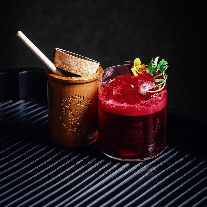 One of the signature cocktails: The Red Baron
