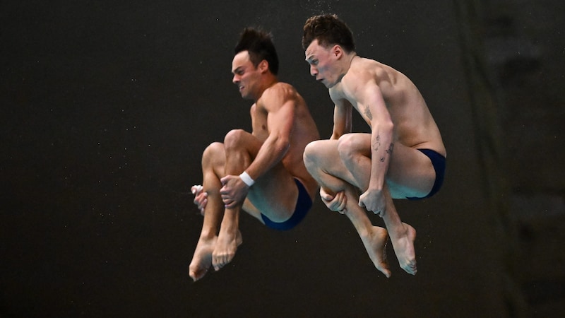 Tom Daley mit seinem Partner Noah Williams (Bild: APA/Getty Images via AFP/GETTY IMAGES/Minas)