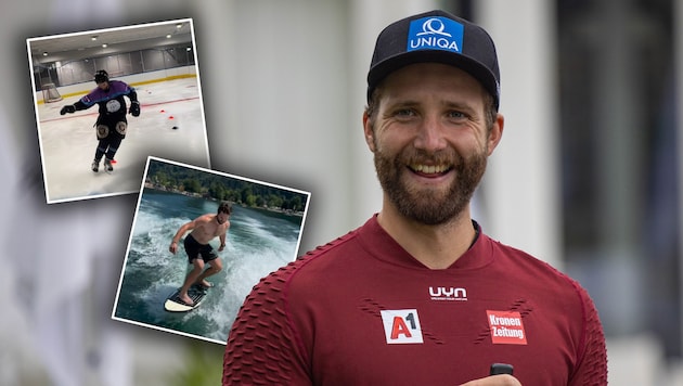 After ice hockey and wakeboarding, Marco Schwarz is looking forward to returning to skiing. (Bild: GEPA/GEPA pictures)