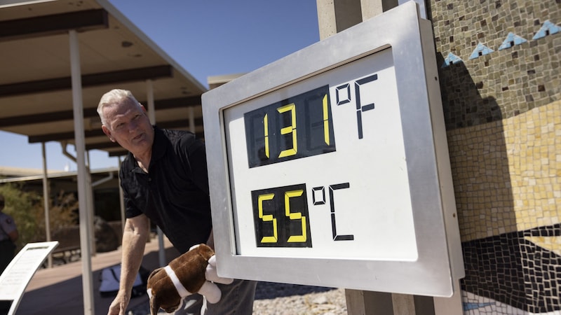 Im Death Valley in Kalifornien wurden 55 Grad gemessen. (Bild: AFP)