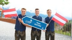 Thomas Sojer, Stefan Moser und Benedikt Laiminger (v. li.) treten bei den WorldSkills an. (Bild: Johanna Birbaumer)