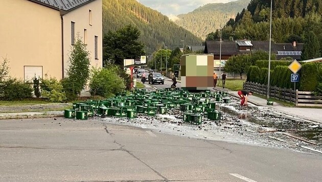 Im Zentrum von Stadl an der Mur kam es zu dem Unfall (Bild: FF Stadl an der Mur)