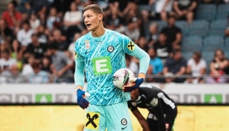 Kann Sturm-Goalie Kjell Scherpen gegen den SK Austria Klagenfurten seinen Kasten „sauber“ halten? (Bild: Pail Sepp/Sepp Pail)