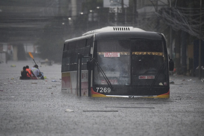 Manila is completely flooded.