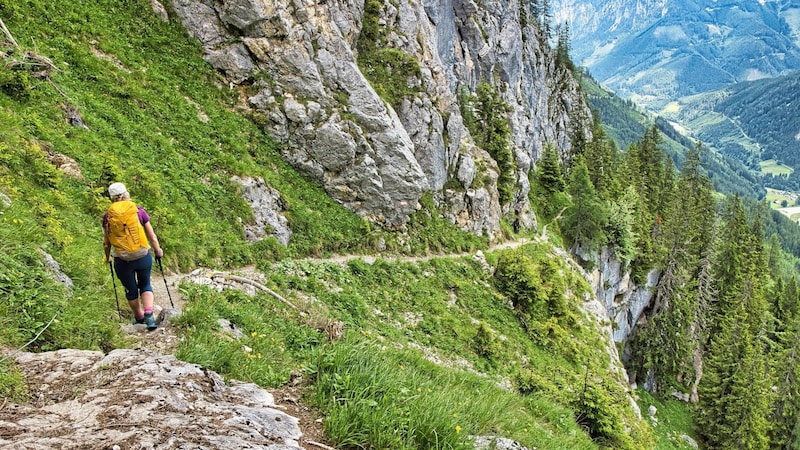 This hiking tour requires surefootedness and alpine experience (Bild: Weges)