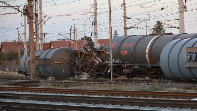 Styrene leaked during the train accident in September last year. (Bild: Lauber/laumat.at Matthias)