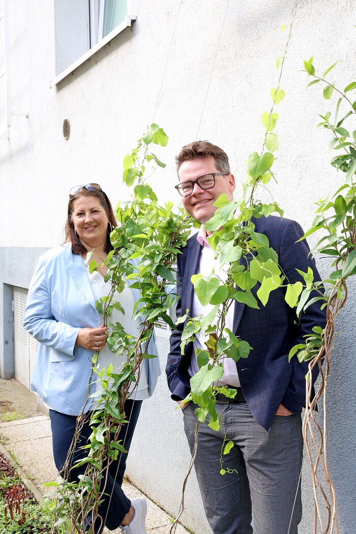 Wohnbaustadträtin Kathrin Gaál und Klimastadtrat Jürgen Czernohorszky stellten die neuen ...