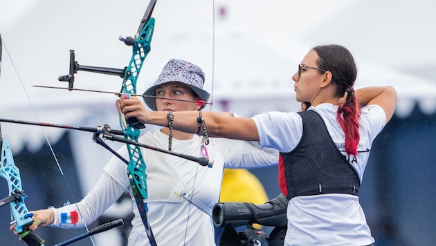 Elisabeth Straka made Austria's first appearance at the 2024 Olympic Games. (Bild: APA Pool/APA/GEORG HOCHMUTH)