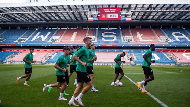 Rapid at the final training session. (Bild: GEPA pictures)