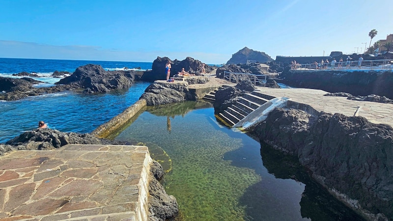 The natural pools in Garachico with crystal-clear Atlantic water surrounded by lava rock. (Bild: Ed Ricker)