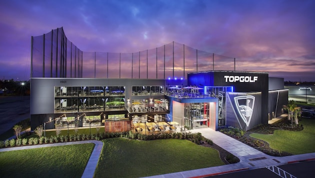 So soll die Mega-Sportanlage einmal aussehen. Noch wird allerdings gebaut. (Bild: Topgolf)