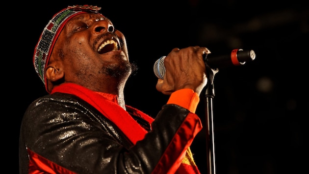 Reggae superstar Jimmy Cliff in his natural habitat: fully motivated on a live stage. (Bild: CC-BY-SA)