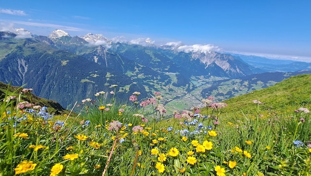 Ein wunderschöner Ausblick ins Montafon (Bild: Bergauer Rubina)